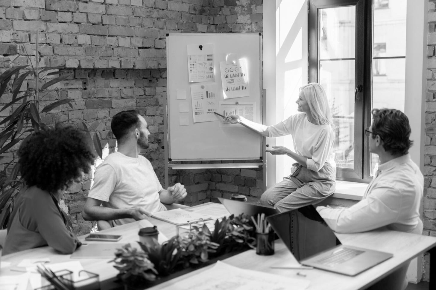 Financial charts and analysis tools in use